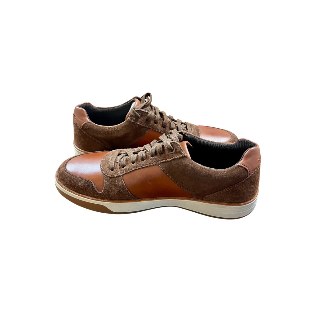 COLE HAAN Grand Crosscourt Sneakers 11 Brown Leather Suede Low Top Casual Preppy - Picture 7 of 10